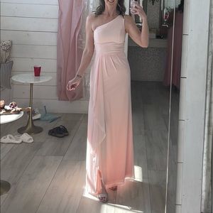 David’s Bridal dress in petal color, originally size 8, but fits as a size 4